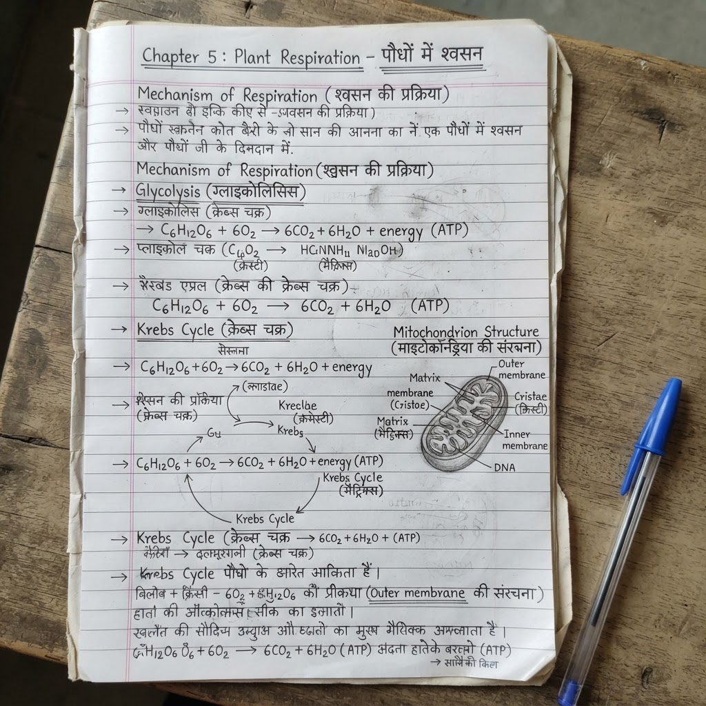 Handwritten study notes